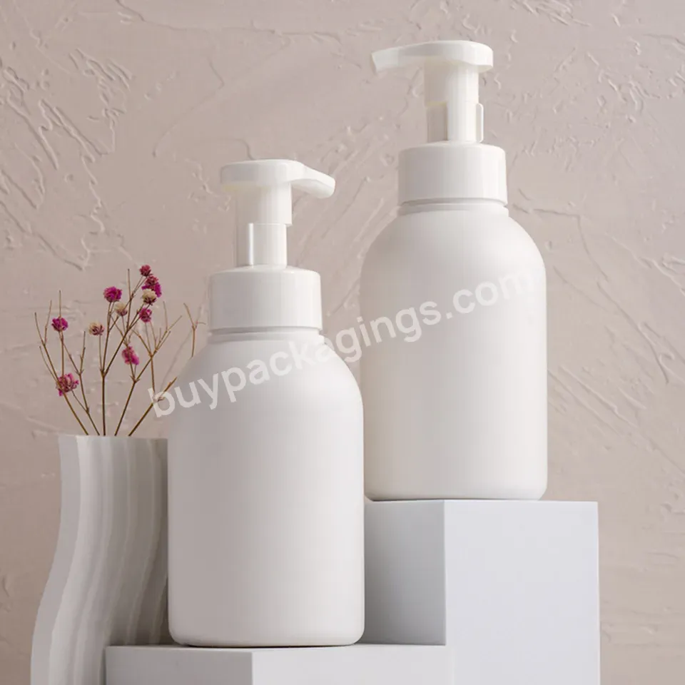 300ml 400ml 500ml High Quality Round Hdpe Plastic Foam Shampoo Personal Care Hand Wash Foam Pump Bottle