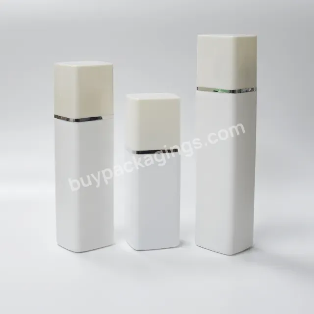 300ml 400ml 500ml Large Capacity White Square Packaging Bottle With Pump Empty Skin Care Lotion Shampoo Shower Gel Bottle