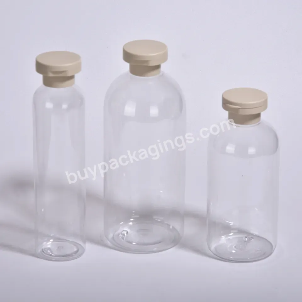 300ml 400ml 500ml Transparent Round Shoulder Pet Plastic Lotion Bottle Cosmetic Bottle With Flip Cap