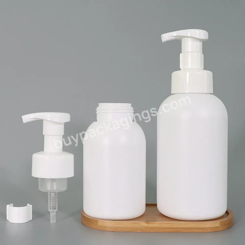 300ml 500ml Foaming Bottle White Hdpe Hand Wash Cosmetic Liquid Soap Dispenser Pump Foam Bottle