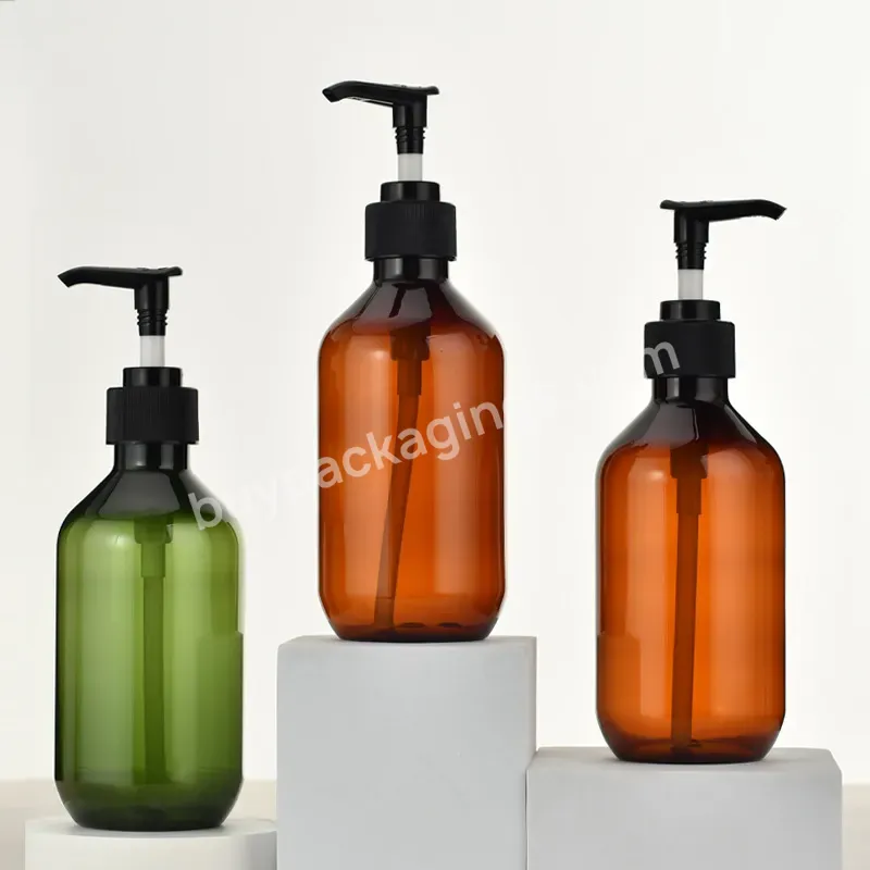 300ml 500ml Pet Plastic Cosmetic Bottle Empty Luxury Shampoo Shower Gel Bottles With Lotion Pump - Buy Shampoo Bottle,Shower Gel Bottles,Empty Shampoo Bottles.