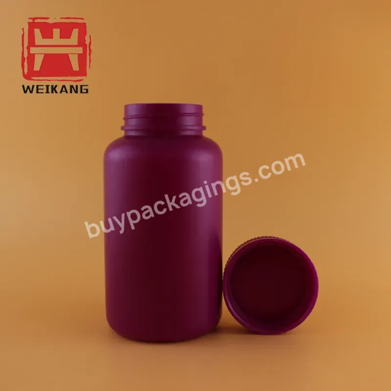 300ml Factory Sale Hdpe Clear Empty Plastic Medicine Capsule Pill Bottle With Crc Cap