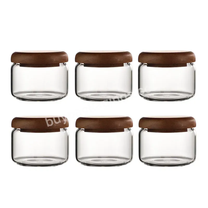 300ml Hot Sale High Quality Round Glass Storage Jar Snack Candy Coffee Bean Storage Jar Food Glass Sealed Jar