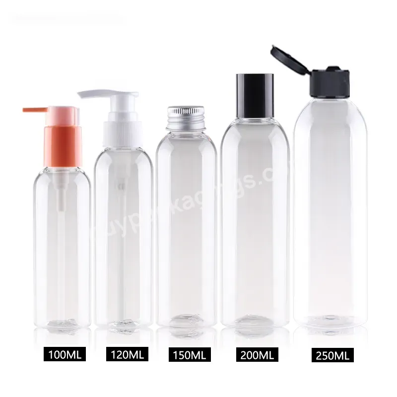 300ml400ml500ml Bayonet Pump Pet Transparent Plastic Body Milk Hydraulic Pump Bottle Shower Bottle