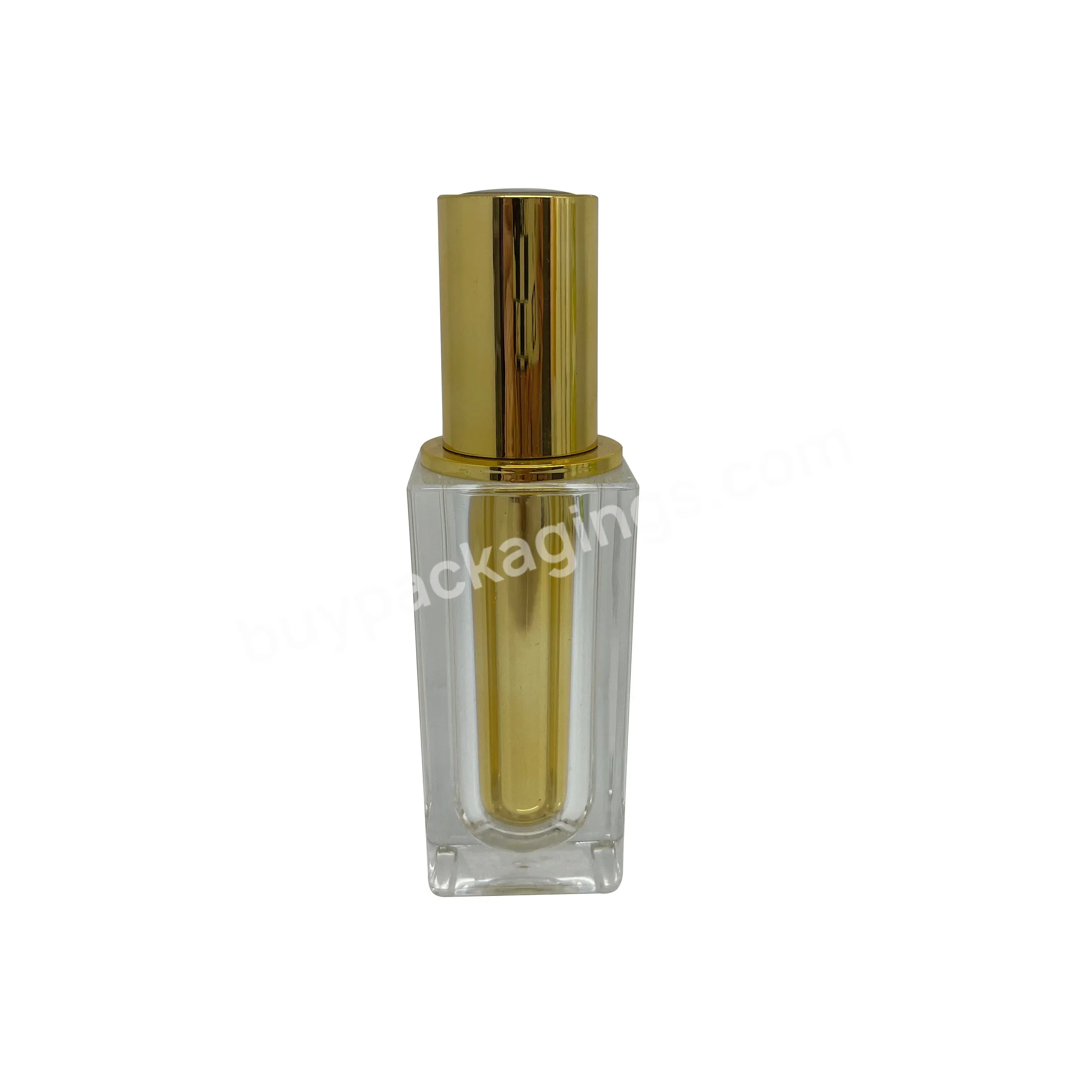 30/50/100/120ml Wholesale New Acrylic Lotion Bottle Gold Large Square Bottle Lotion Essence Packaging Bottle