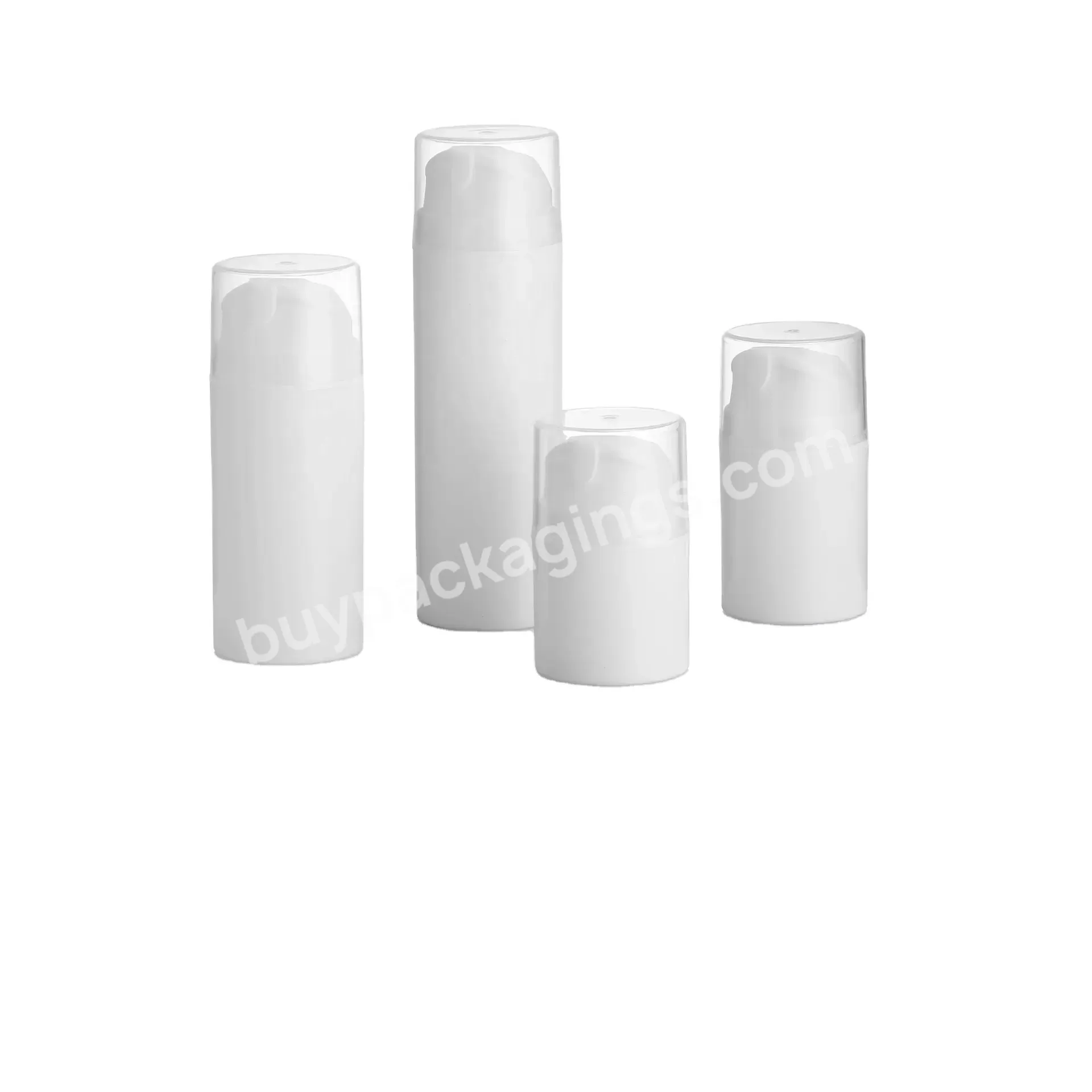 30/50/75/100/150ml Large Diameter Size Cheap Plastic Pp White Cosmetic Airless Pump Bottles