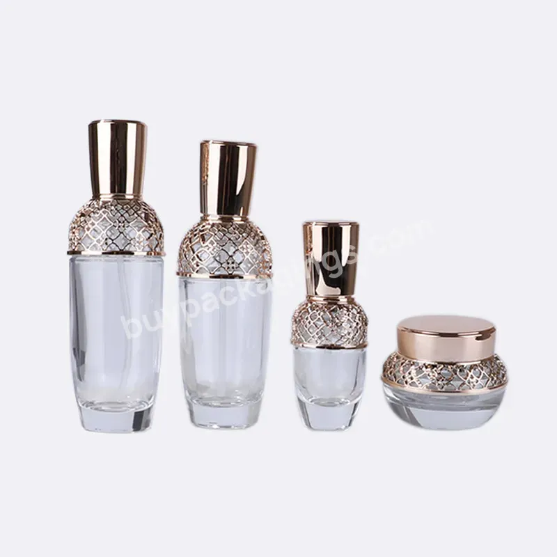 30g-120ml Cosmetic Container Acrylic Skin Care Packaging Luxury 30/50/80/100ml Lotion Bottles 30g/50g Cream Jars Sets