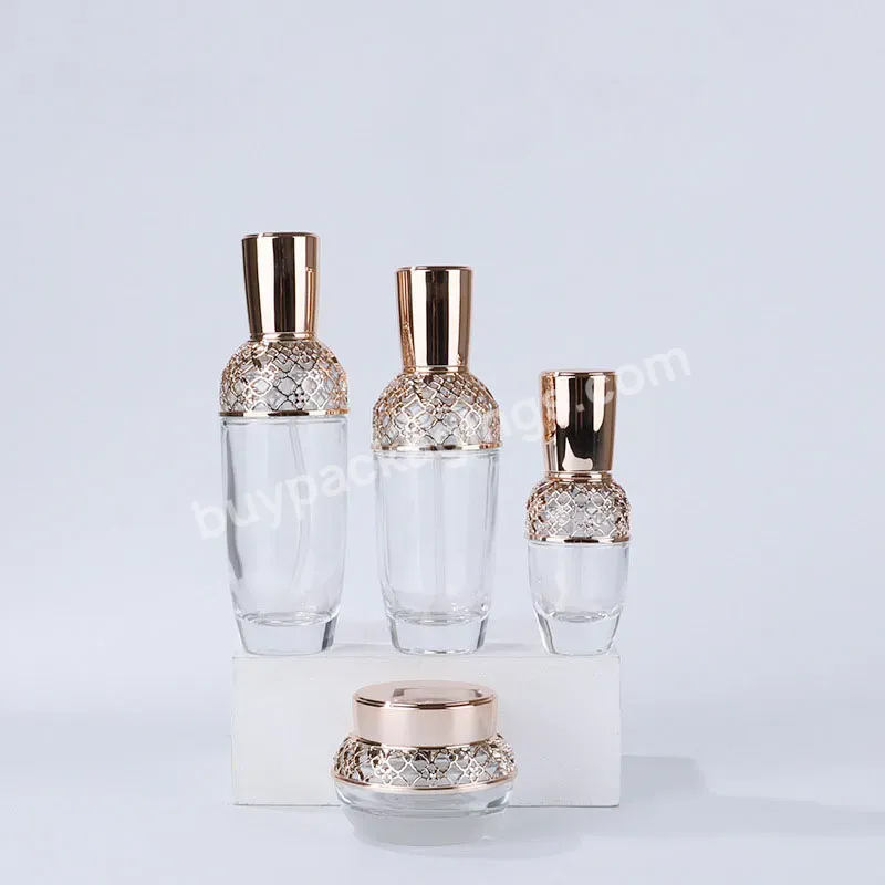 30g-120ml Cosmetic Container Acrylic Skin Care Packaging Luxury 30/50/80/100ml Lotion Bottles 30g/50g Cream Jars Sets