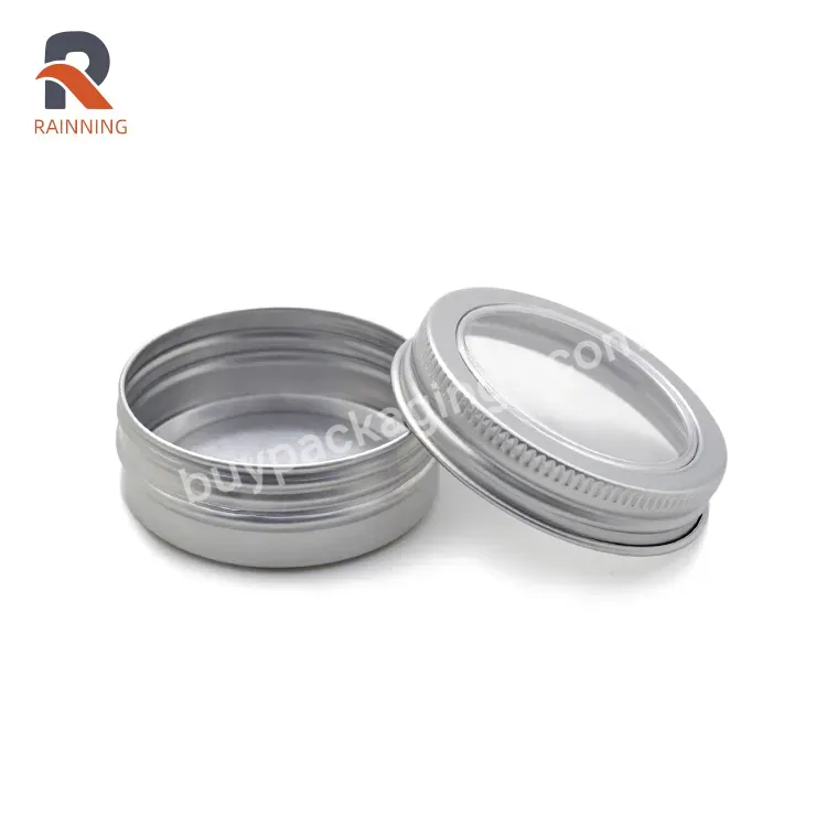 30g /1oz Luxury Wholesale Factory Sales Saffron Dubai Packaging Metal Tin Saffron Container Aluminum Tin Jar With Pvc Window