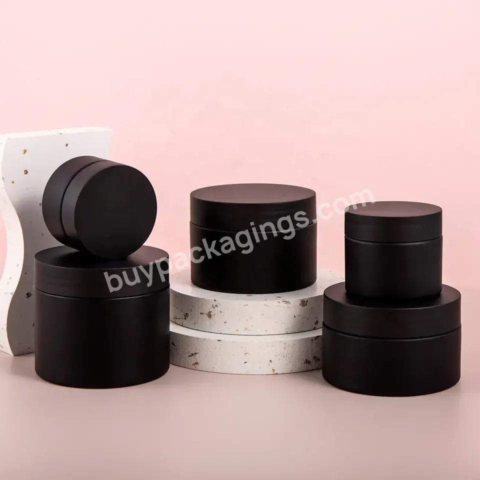 30g 50g 100g Custom Black Pet Plastic Jar Face Hand Cream Skin Care Container Packaging Jars With Lids