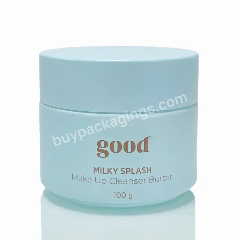 30g 50g 100g Skincare Matte Blue Body Butter Powder Lip Mask Scrub Bath Salts Containers Glass Cream Cosmetic Jars With Lid