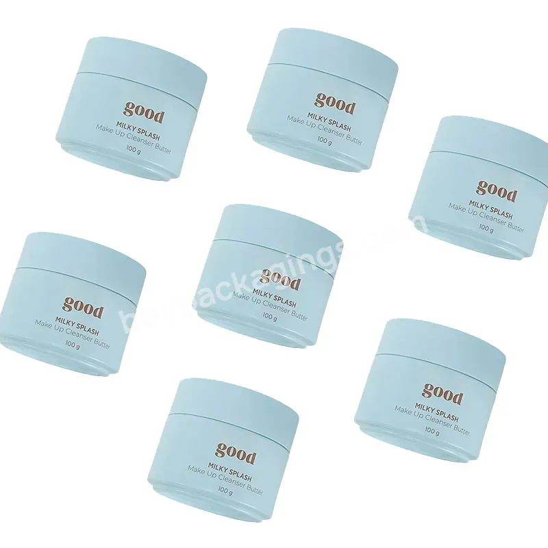 30g 50g 100g Skincare Matte Blue Body Butter Powder Lip Mask Scrub Bath Salts Containers Glass Cream Cosmetic Jars With Lid