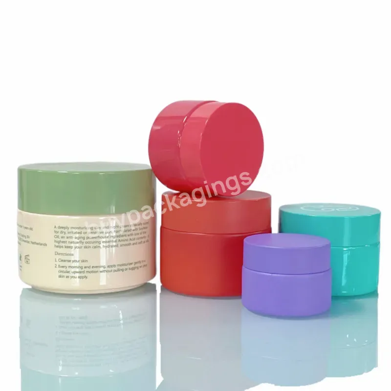 30g 50g 100g Skincare Matte Red Blue Pink Body Butter Powder Lip Mask Scrub Bath Salts Containers Glass Cream Cosmetic Jars