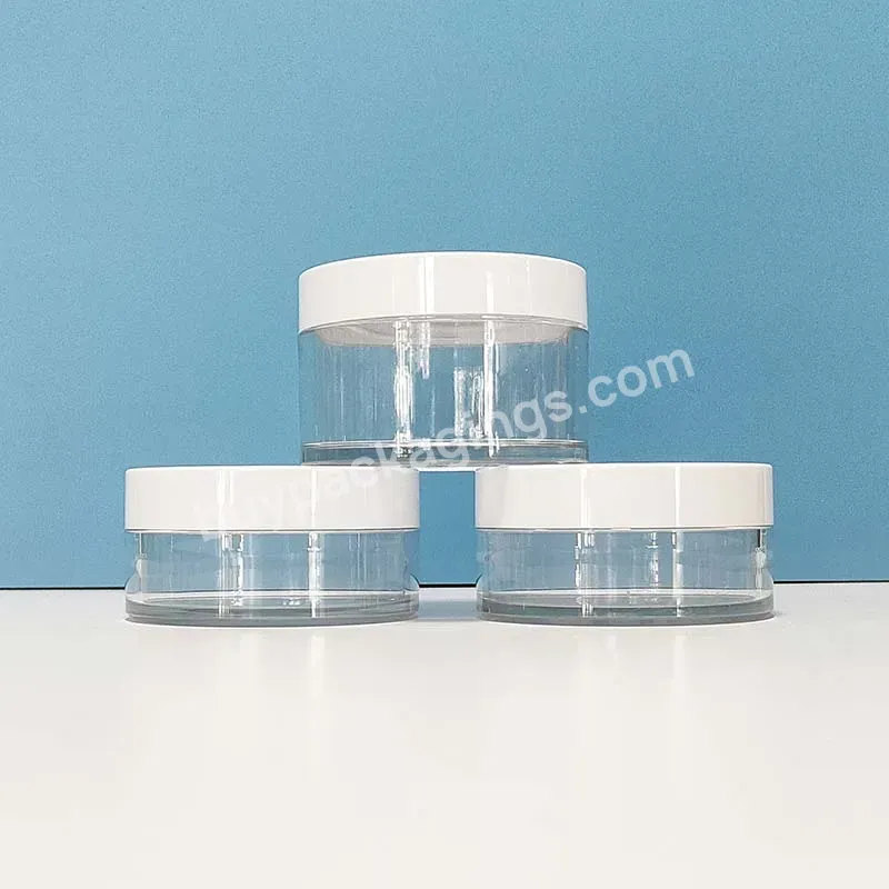 30g 50g 80g 100g 120g 45g 200g Cosmetic Container Sample Jar Pet Transparent Plastic Jar Lip Scrub Jar Body Butter Containers