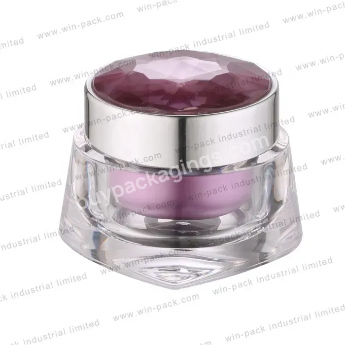 30g 50g Luxury Fancy Shape Dual Wall Cosmetic Skin Care Plastic Facial Cream Acrylic Jars With Lids