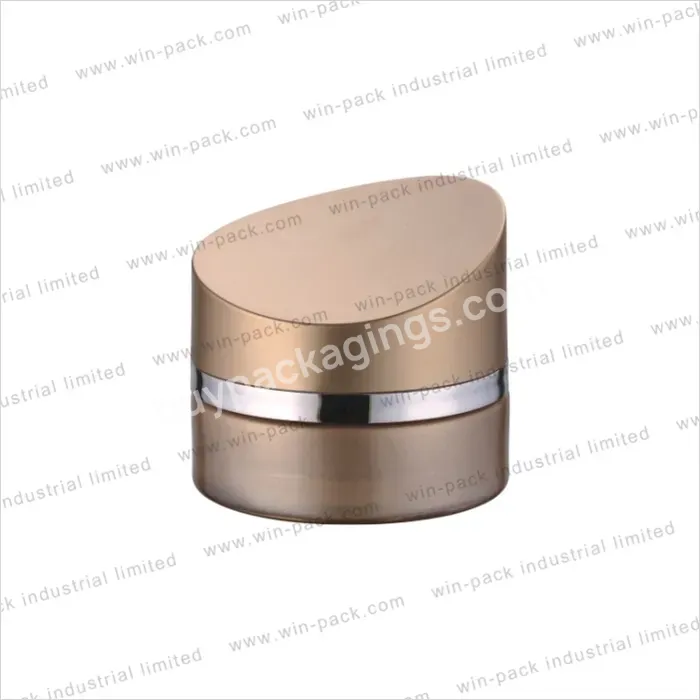 30g 50g Matte Gold Round Glass Cosmetic Cream Jar Wholesale With Lid With Silver Edge For Skincare Cream Packaging