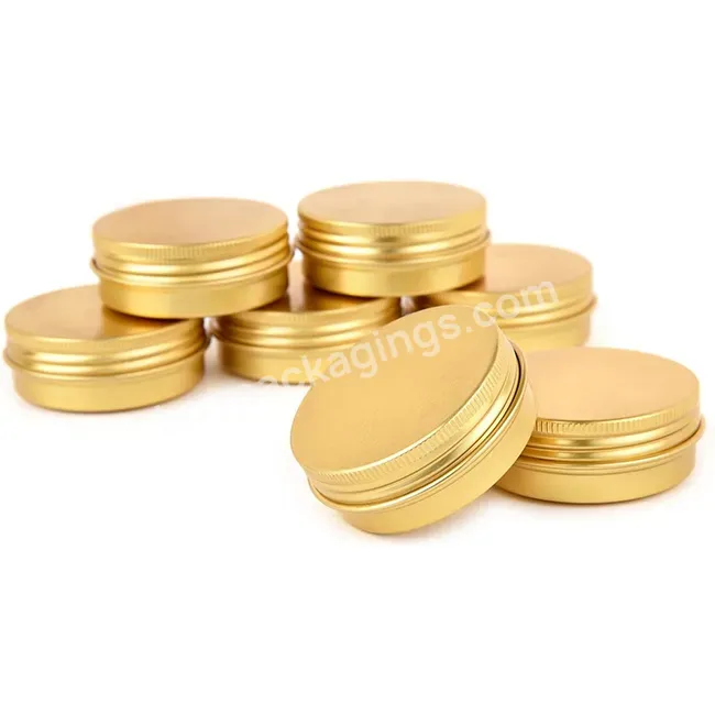 30g Cream Container Packaging Metal Custom Printed Pomade Round Empty Cosmetic Tins Can Gold Aluminum Tin Case Jar