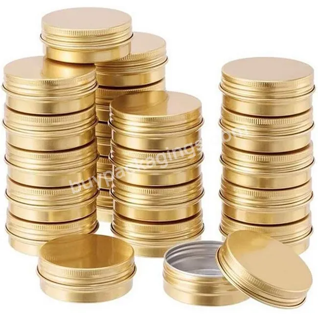 30g Cream Container Packaging Metal Custom Printed Pomade Round Empty Cosmetic Tins Can Gold Aluminum Tin Case Jar