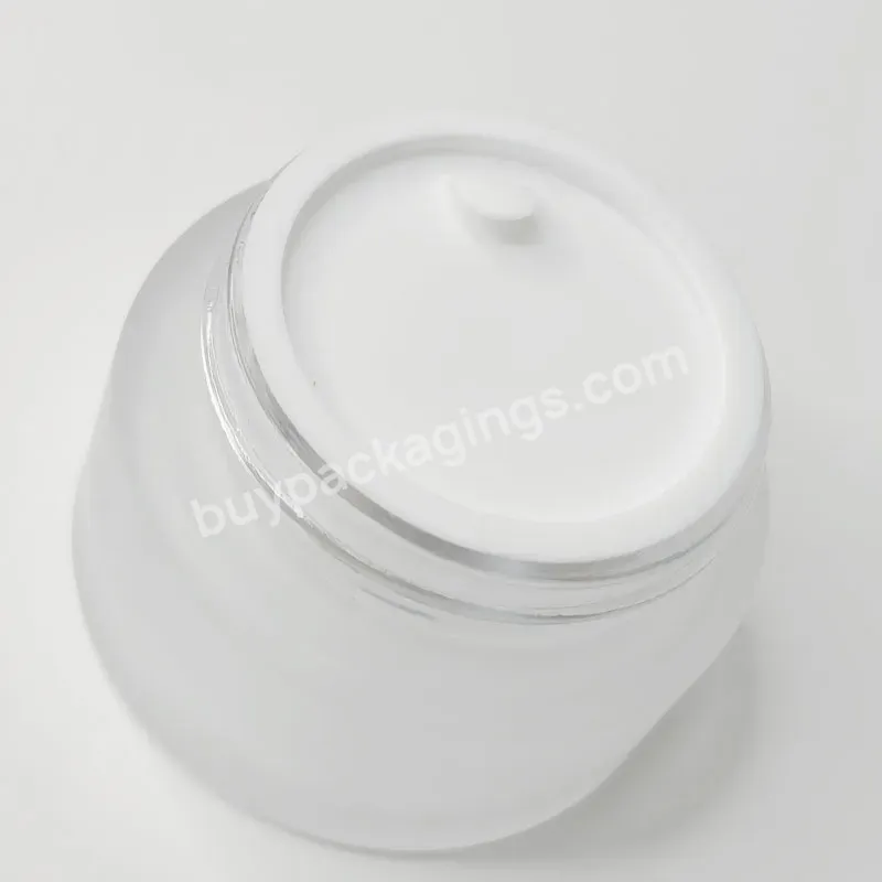 30g Luxury Custom Printing Forested Eye Cream Lotion Lip Scrub Empty Container Glass Jar With Bamboo Lid