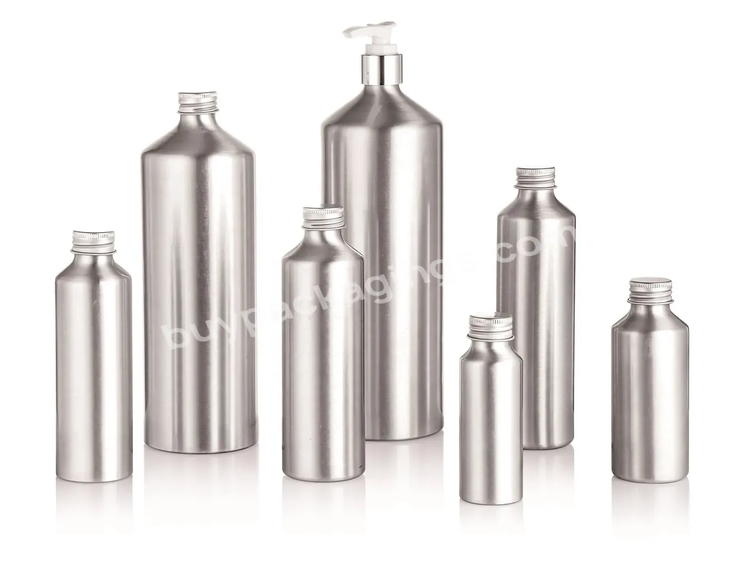 30ml-1000ml Sloping Flat Shoulder Refillable Metal Aluminum Pump Bottles Lotion Shampoo Gel Sprayer Bottles