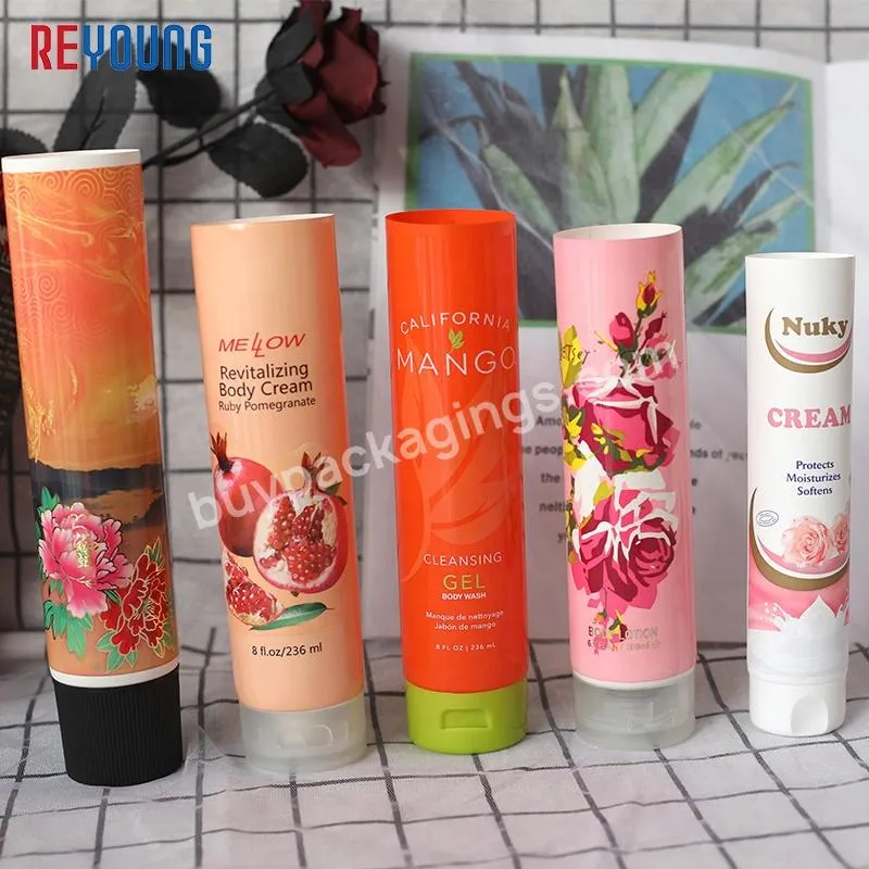 30ml 100ml 200ml 236ml Hand Cream Packaging Tube Container PE ABL Face Cosmetic Lotion Plastic Tubes Containers For Shampoo