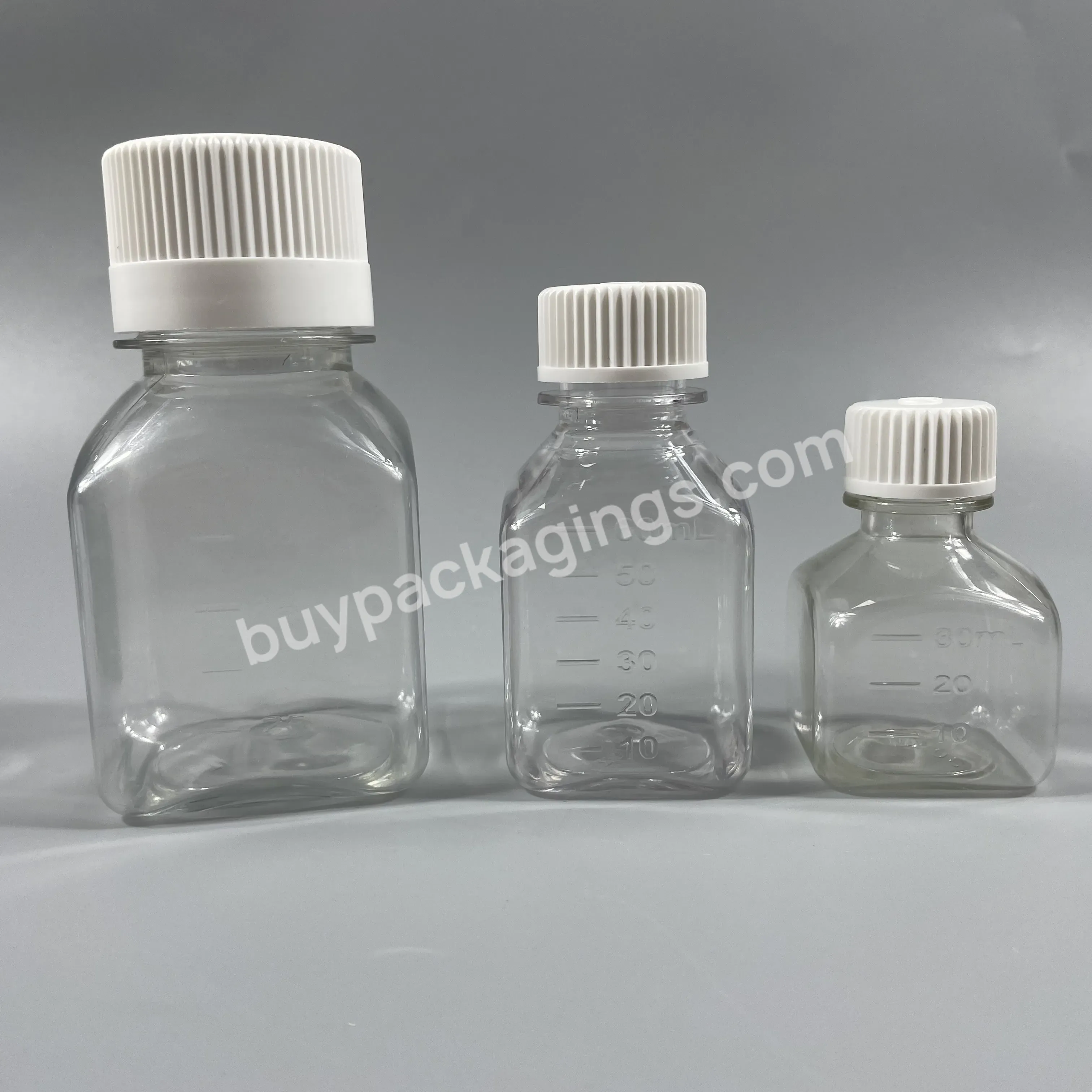 30ml 125ml 250ml 500ml Small Mouth Square Reagent Plastic Bottle Chemical Solvents Biological Solutions Dispensing Bottles