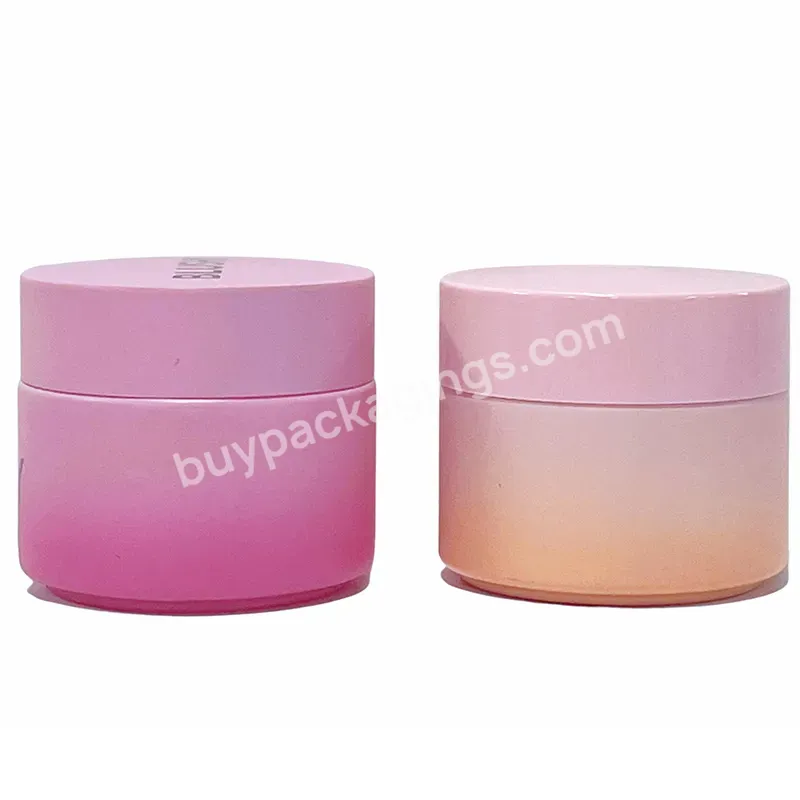 30ml 1oz 50g Frosted Matte Pink Glass Jars With Screw Lid Eye Cream Moisturizer Facial Cream Cosmetic Skin Care Glass Jars Pot