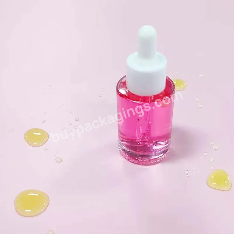 30ml 1oz 50ml 100ml Gradient Blue Flat Shoulder Glass Serum Dropper Bottle Customized For Skin Care Packaging Hair Oil