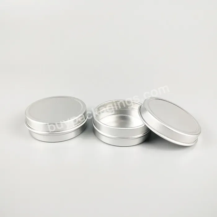 30ml 1oz 60ml 2oz Round Aluminum Tin Container Cream Aluminum Jar With Screw Cover