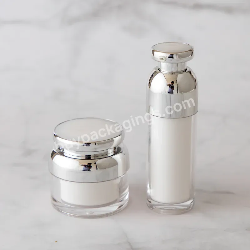 30ml 30g Amber Cosmetic Packaging Acrylic Plastic Skin Care Cream Essence Packaging Lotion Bottle