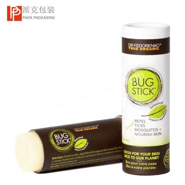 30ml 40ml 50ml recycled deodorant kraft paper packaging custom push up paper tube for deodorant