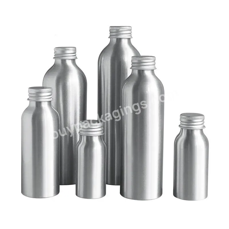 30ml 50ml 100ml 120ml 150ml 250ml 300ml 500ml Portable Refillable Lotion Bottles Aluminum Lightweight Essential Oil Bottles