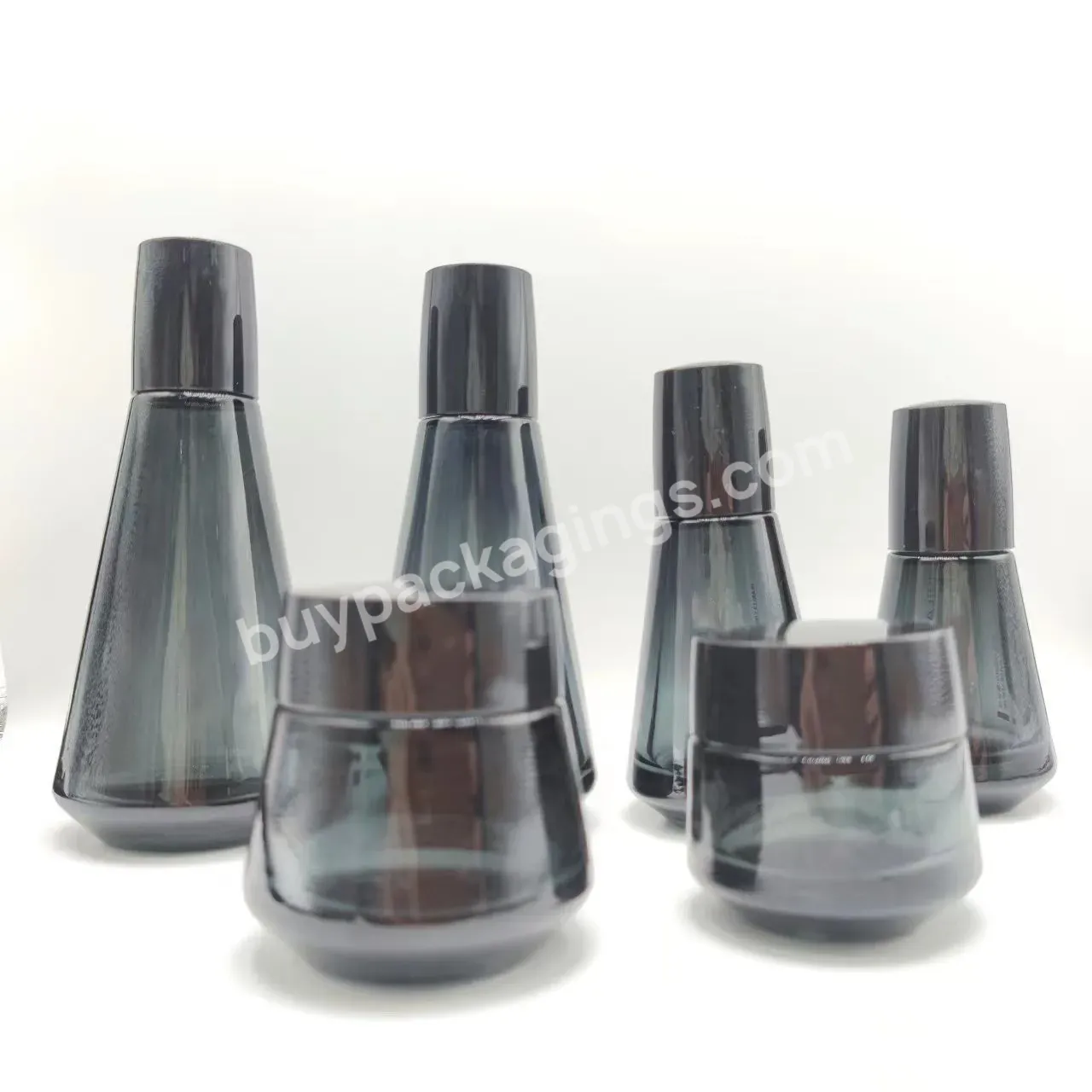 30ml 50ml 100ml 120ml Glass Lotion Pump Bottle 30g 50g Glass Jar For Skin Care Cream