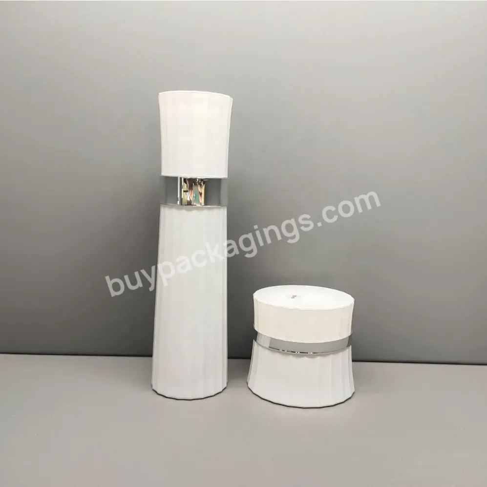 30ml 50ml 100ml 120ml Matte White Glass Lotion Pump Bottle Luxury Cosmetic Personal Care Skin Cream Jar