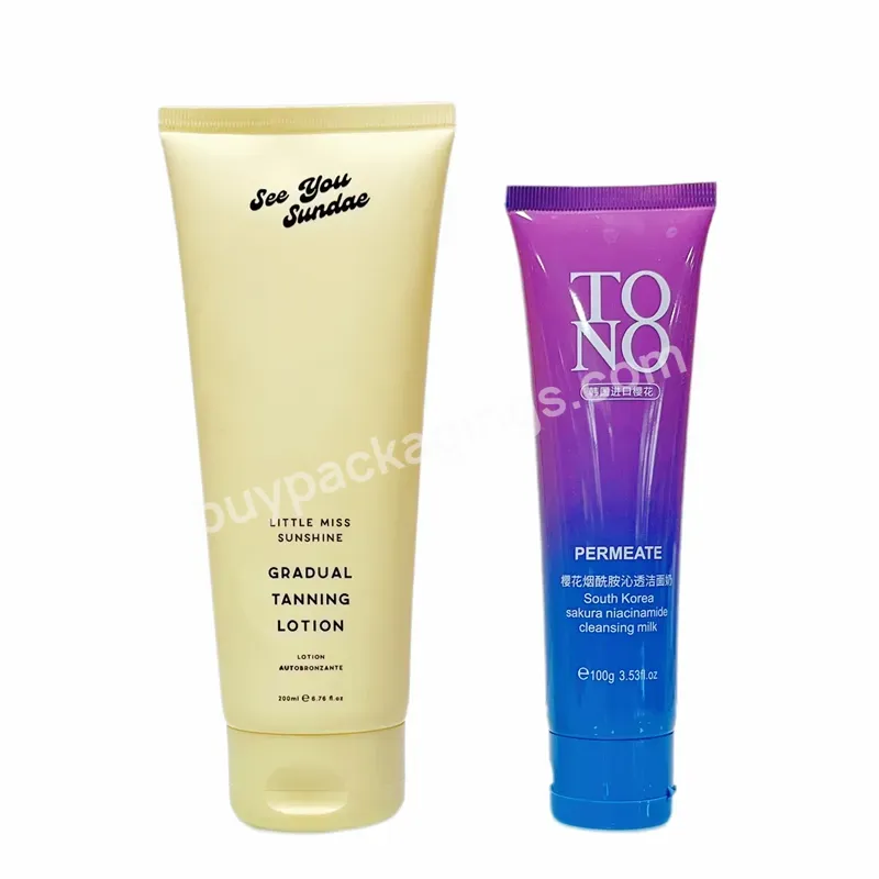 30ml 50ml 100ml 150ml 200ml 250ml Facial Cleanser Hand Lotion Bb Cream Cosmetic Packaging Plastic Tube For Skin Care