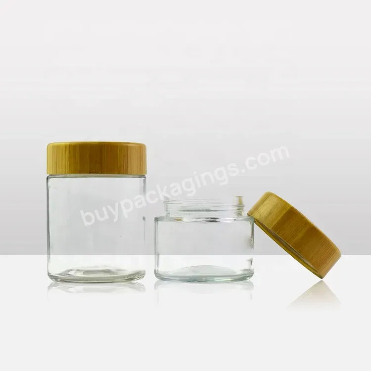 30ml 50ml 100ml 2oz 4oz Child Resist Amber Black Airtight Child Proof Food Glass Containers Jar With Wooden Lids