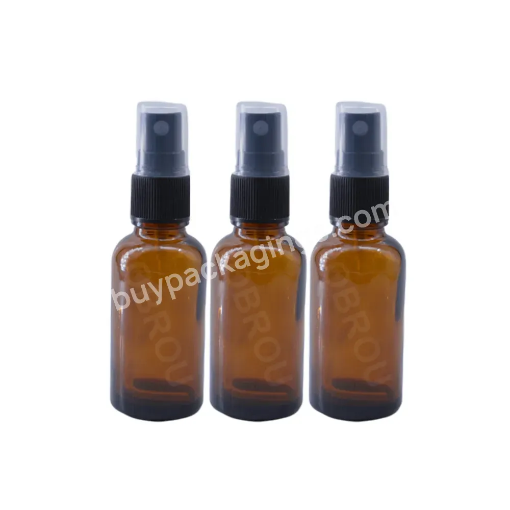 30ml 50ml 100ml Amber Spray Bottle 1oz Green Clear Blue Brown Glass Bottle With Press Pump Spray Wholesale