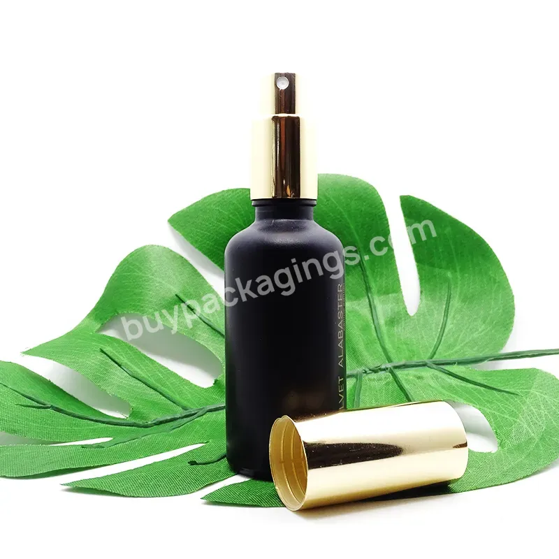 30ml 50ml 100ml Cheap Price Empty Black Round Cosmetic Glass Bottle Custom Airless Bottle For Cream Serum