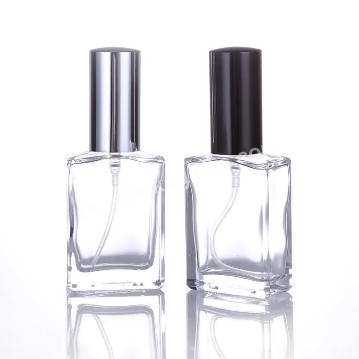 30ml 50ml 100ml Clear Square Perfume Glass Spray Bottles Rectangle Essential Oil Bottle