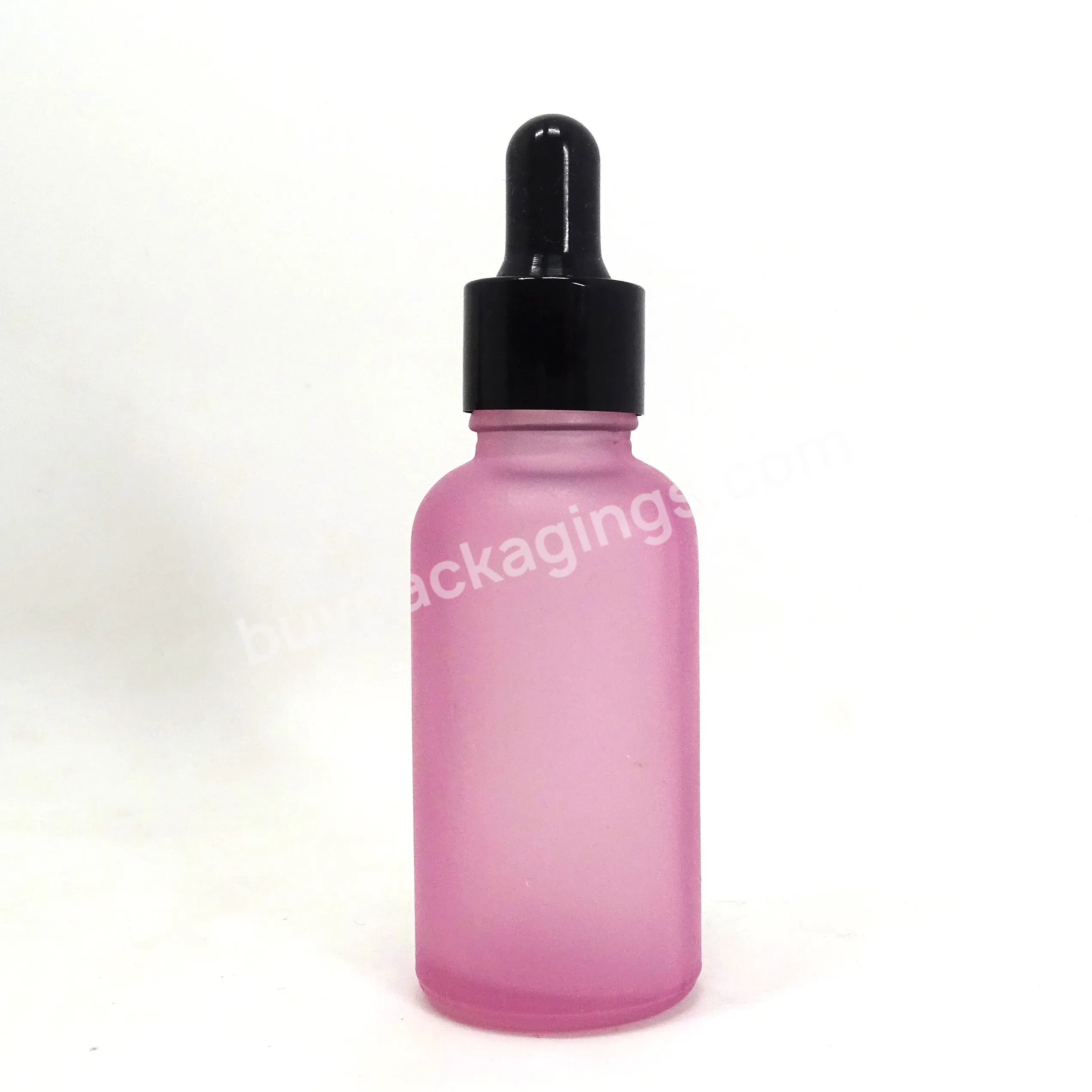 30ml 50ml 100ml Factory Produced Hot Sale Premium Glass Essential Oil Purple Round Glass Bottle For Face Body Cosmetic