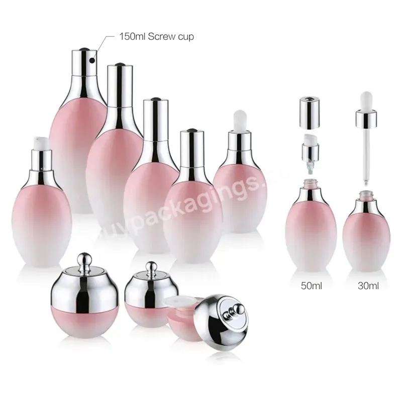 30ml 50ml 100ml Glass Lotion Pump Bottle Face Cream Jar Cosmetic Packaging With High Quality