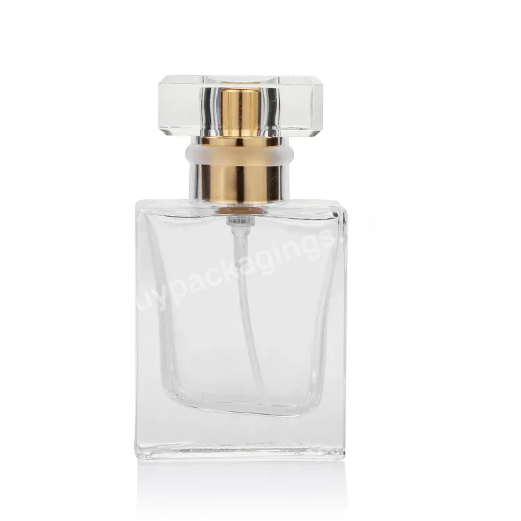 30ml 50ml 100ml Luxury Rectangle Man Perfume Spray Parfum Glass Bottle