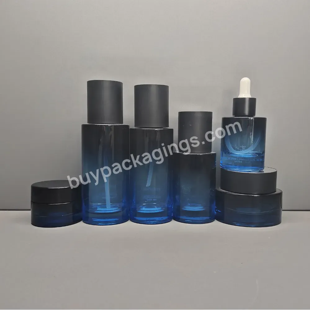 30ml 50ml 100ml Transparent Glass Lotion Pump Bottle Luxury Cosmetic Personal Care Skin Cream Jar