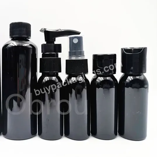 30ml 50ml 60ml 100ml 200ml 500ml Lotion Shampoo For Conditioner Essential Oil Bottle Round With Black Hair Oil Plastic Bottle