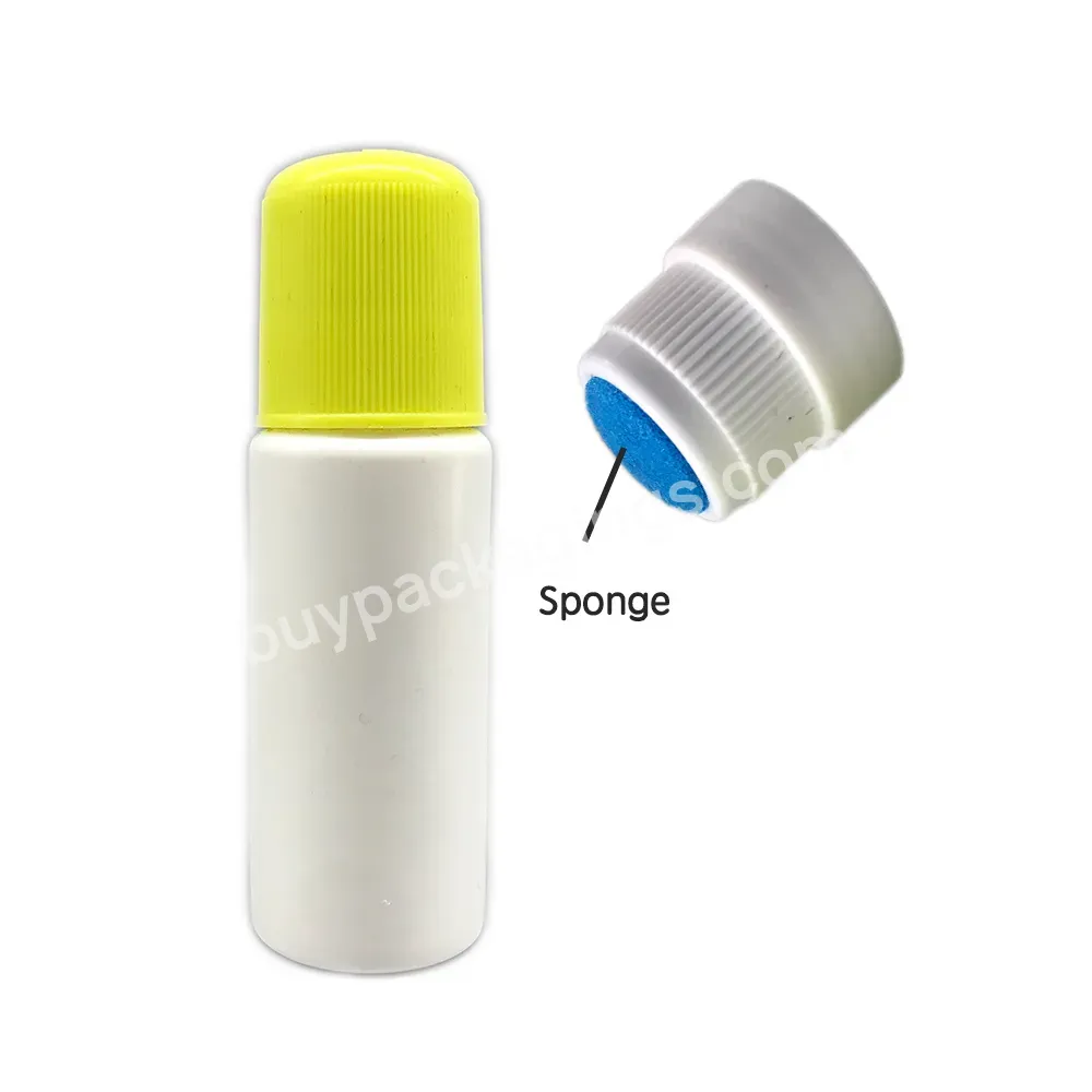 30ml 50ml 60ml 100ml Hdpe Plastic Sponge Applicator Tip Bottle With Cap