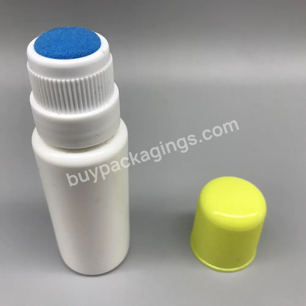 30ml 50ml 60ml 100ml Hdpe Plastic Sponge Applicator Tip Bottle With Cap