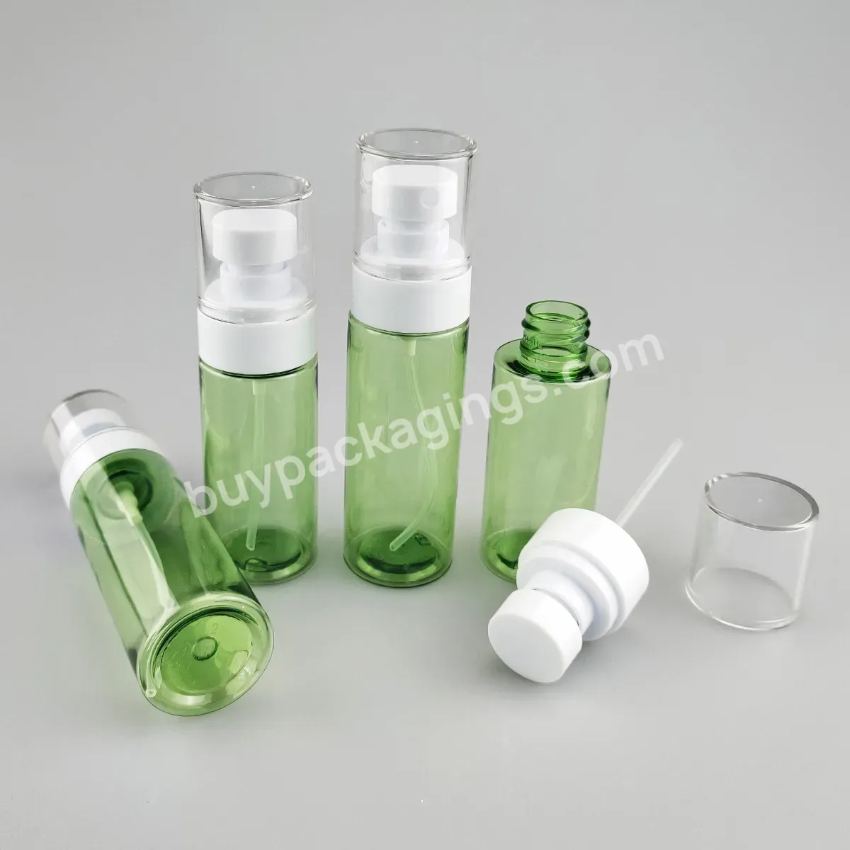 30ml 50ml 60ml Custom Transparent Plastic Pet Pump Spray Lotion Shampoo Bottle For Cosmetic