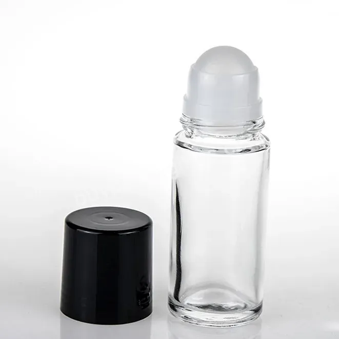 30ml 50ml Amber Clear Transparent Glass Roll-on Deodorant Bottle Essential Oil Roller Bottle