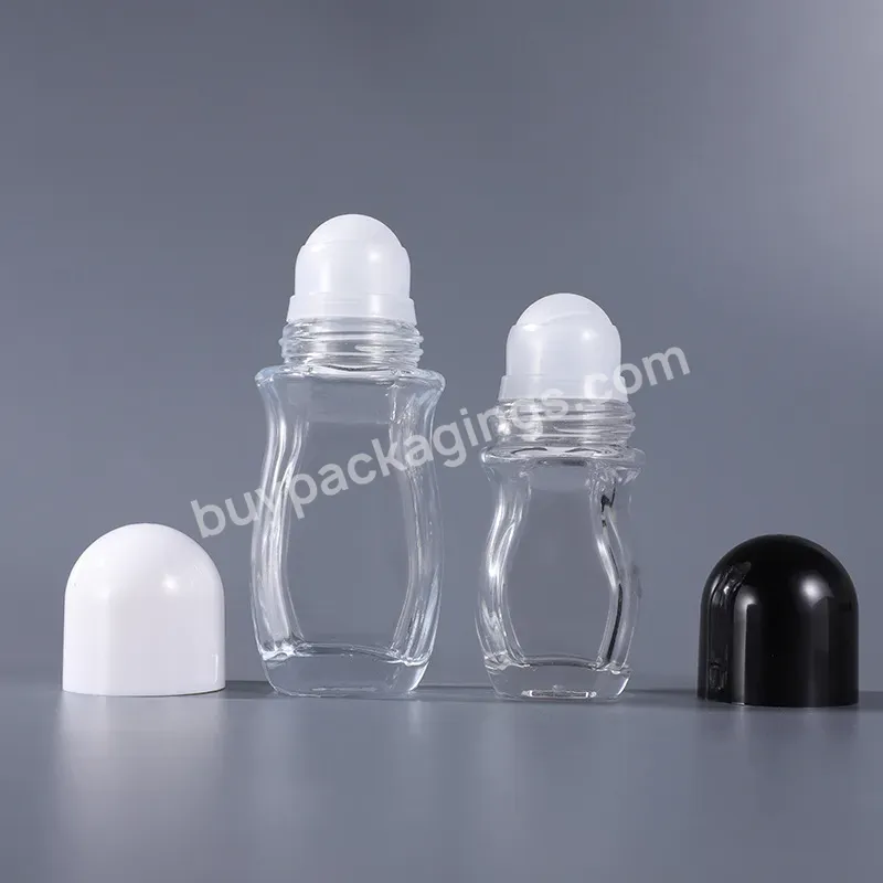 30ml 50ml Clear Essential Oil Roller Bottle Glass Roll On Bottle Perfume Bottle Travel Empty Roller Perfume Vials