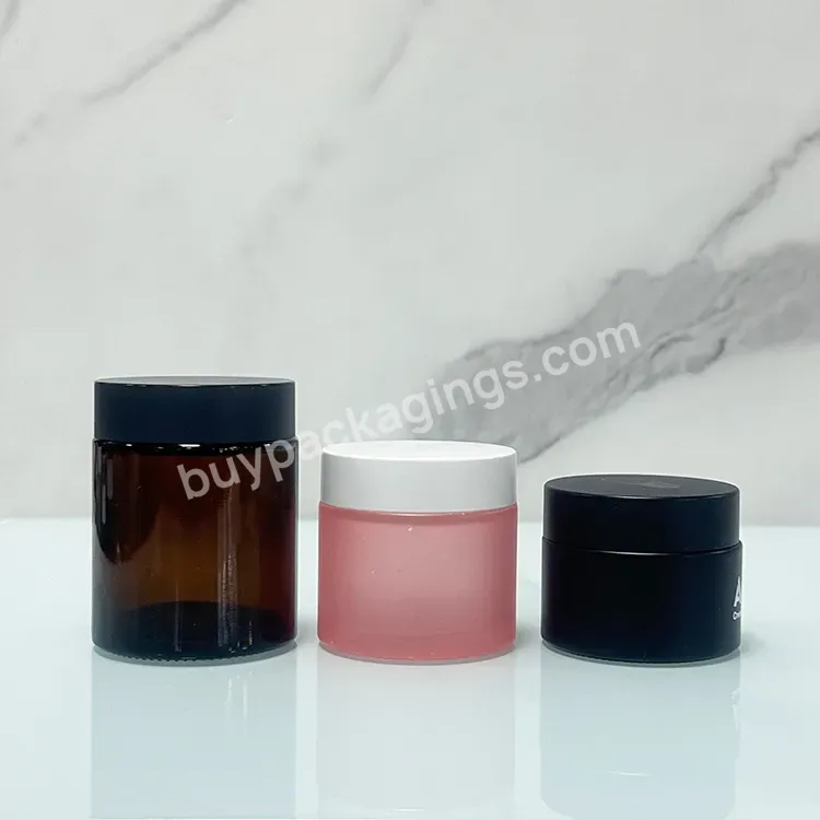 30ml 50ml Face Cream Jar Customize Logo Pink Serum Essencial Oil Glass Bottle Set And White Lid